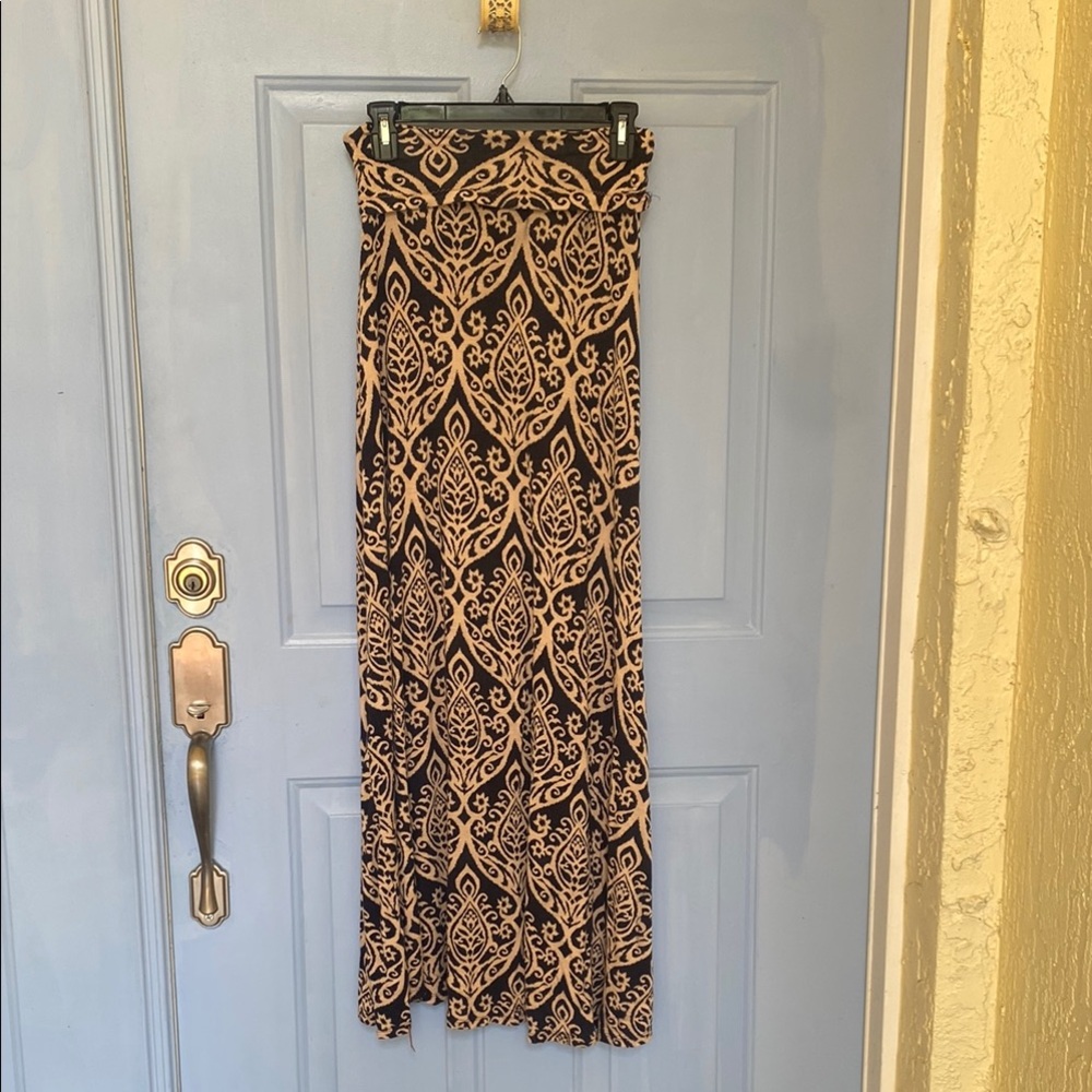 Black and Cream Maxi Skirt/Dress